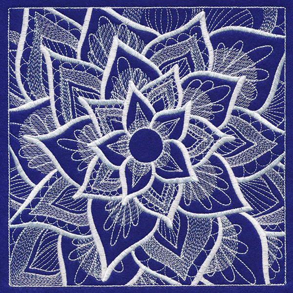 Divine Floral Square (Whitework) - Image 2