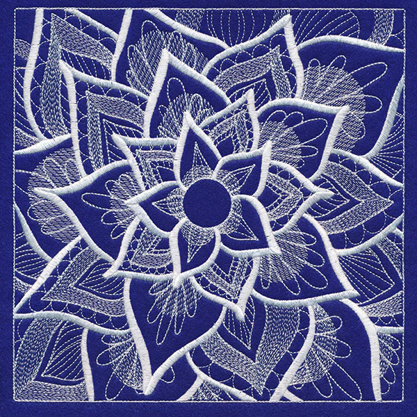 Divine Floral Square (Whitework) - Image 6