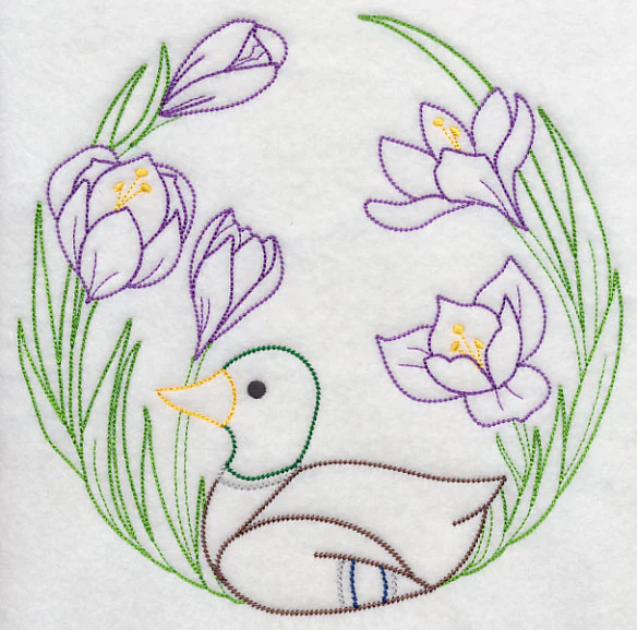 Duck and Flowers (Vintage) - Image 6