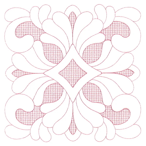 Elegant Flourishes - Delicate Square (Trapunto)