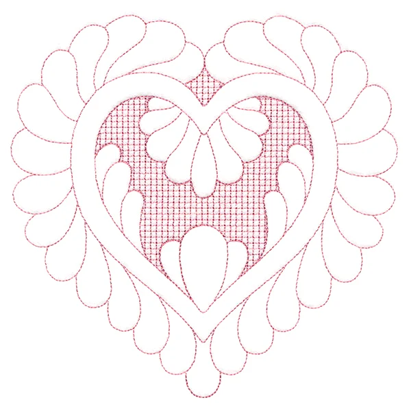 Elegant Flourishes - Lovely Heart (Trapunto) - Image 2