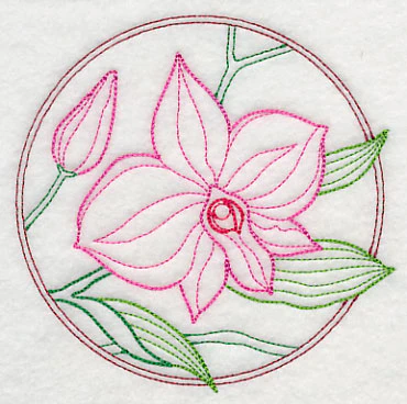 Elegant Flower Circle - Cooktown Orchid (Vintage) - Image 4