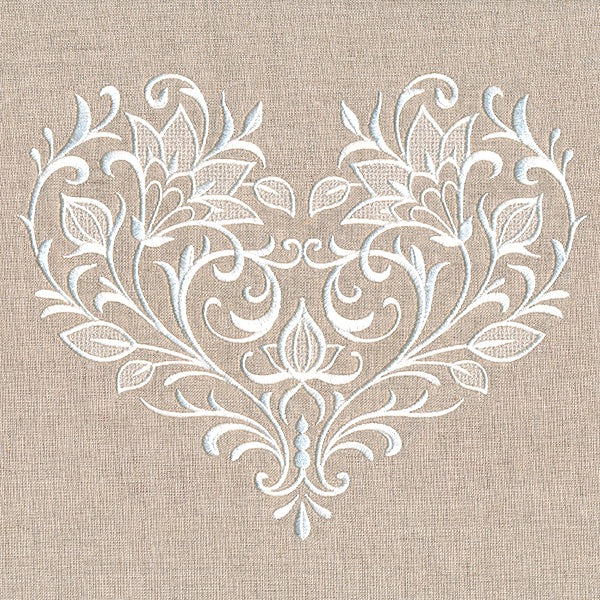 Exquisite Blooming Heart (Whitework) - Image 11