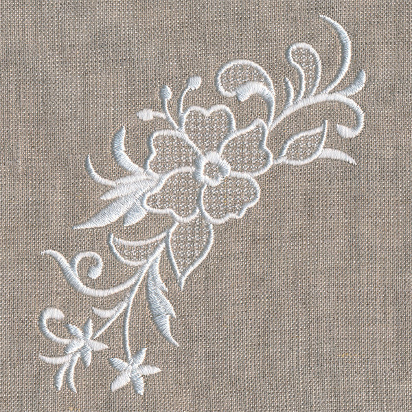Exquisite Floral Spray (Whitework) - Image 3