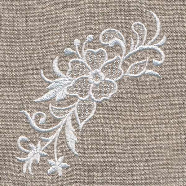 Exquisite Floral Spray (Whitework) - Image 4