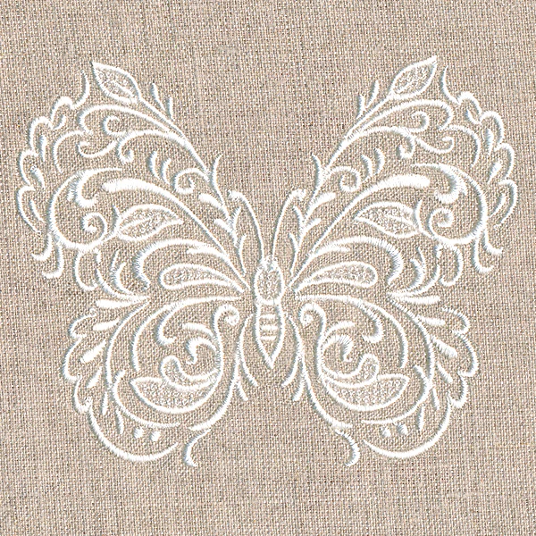Exquisite Fluttering Butterfly (Whitework) - Image 7