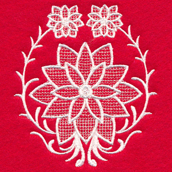 Exquisite Poinsettia Accent (Whitework) - Image 4