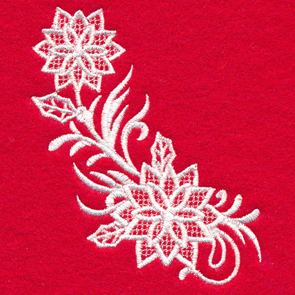 Exquisite Poinsettia Curve (Whitework) - Image 3