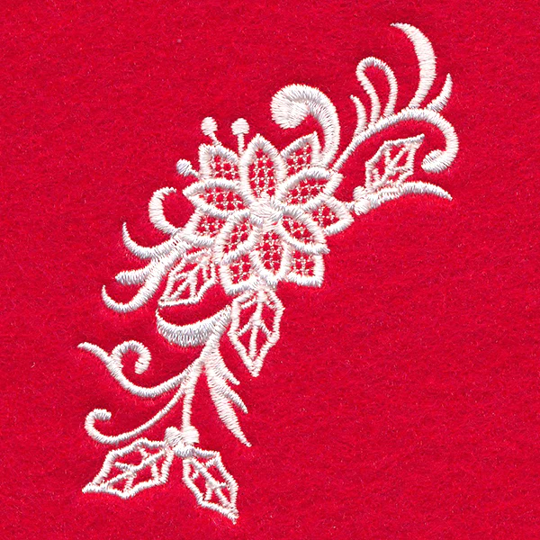 Exquisite Poinsettia Spray (Whitework) - Image 4