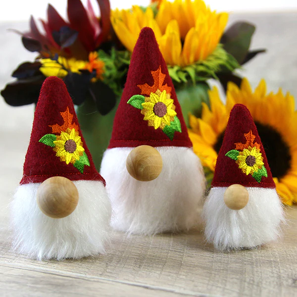 Fall Garden Gnome Stuffie (In-the-Hoop) - Image 6