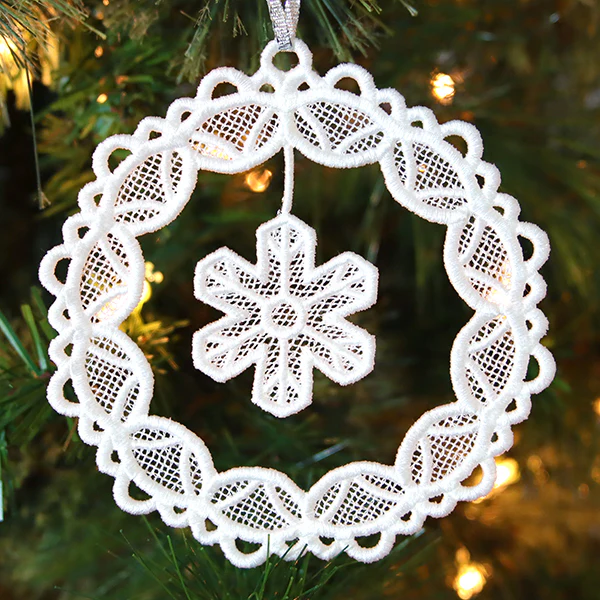 Falling Snowflake Ornament (Lace) - Image 2
