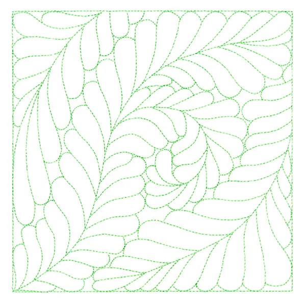 Feather Quilting Square 1 (Double Run) - Image 3