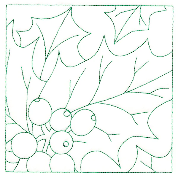 Festive Florals Quilting - Holly and Berries (Double Run) - Image 4
