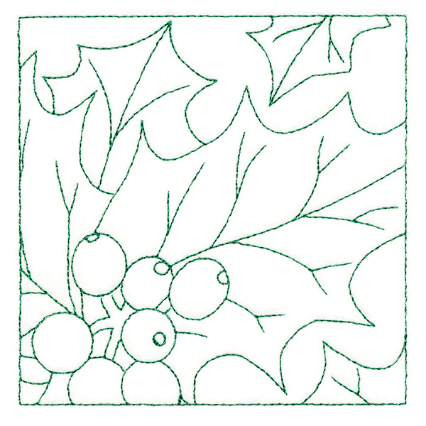 Festive Florals Quilting - Holly and Berries (Double Run) - Image 5
