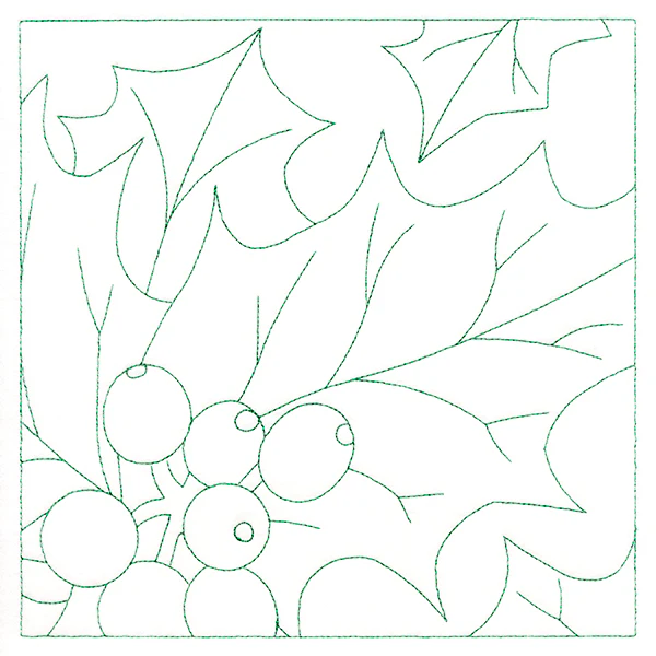 Festive Florals Quilting - Holly and Berries (Double Run) - Image 6