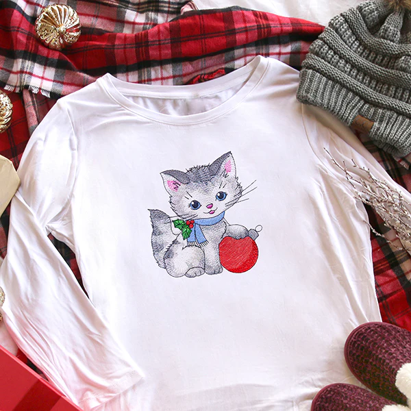 Festive Kitty with Ornament - Image 6