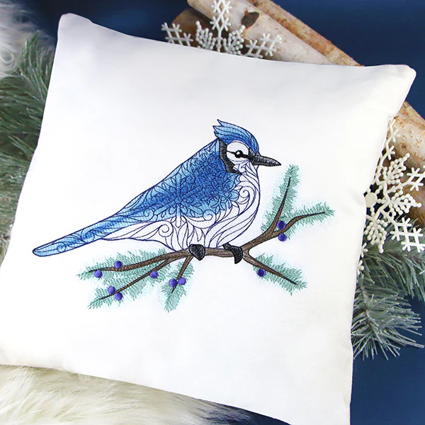 Filigree Blue Jay on Juniper - Image 4