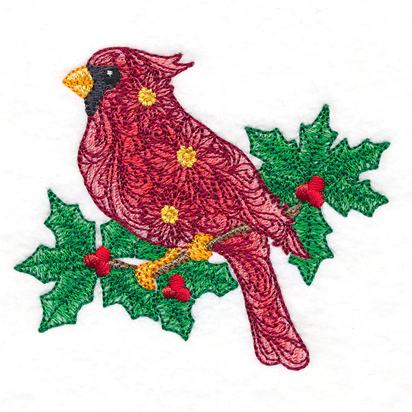 Filigree Cardinal on Holly - Image 7