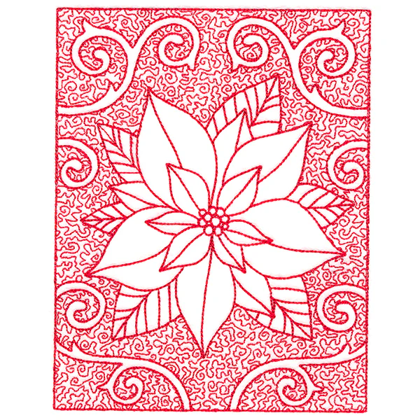 Filigree Christmas Poinsettia (Trapunto) - Image 7