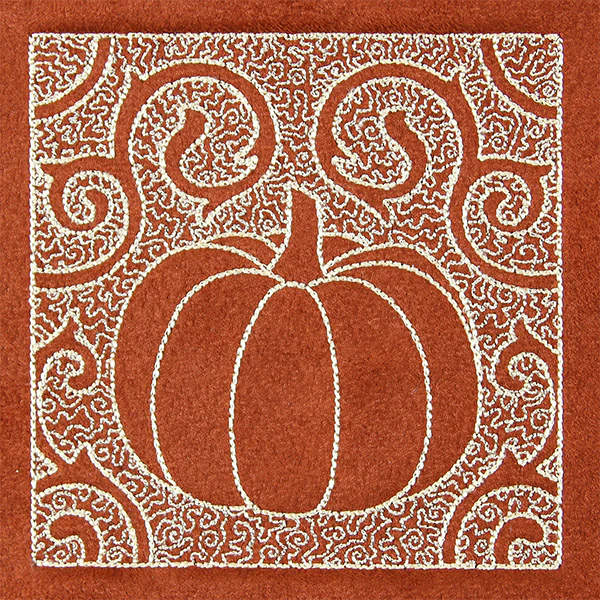 Filigree Harvest Pumpkin (Trapunto) - Image 9