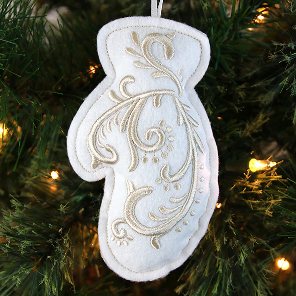 Filigree Ornaments - Mitten (Puff Foam) (In-the-Hoop) - Image 3
