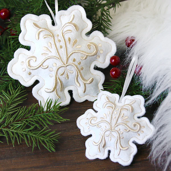 Filigree Ornaments - Snowflake (Puff Foam) (In-the-Hoop) - Image 6
