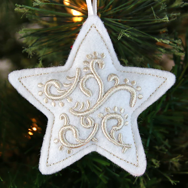 Filigree Ornaments - Star (Puff Foam) (In-the-Hoop) - Image 3