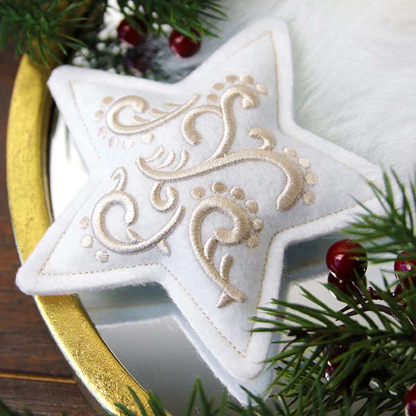Filigree Ornaments - Star (Puff Foam) (In-the-Hoop) - Image 4