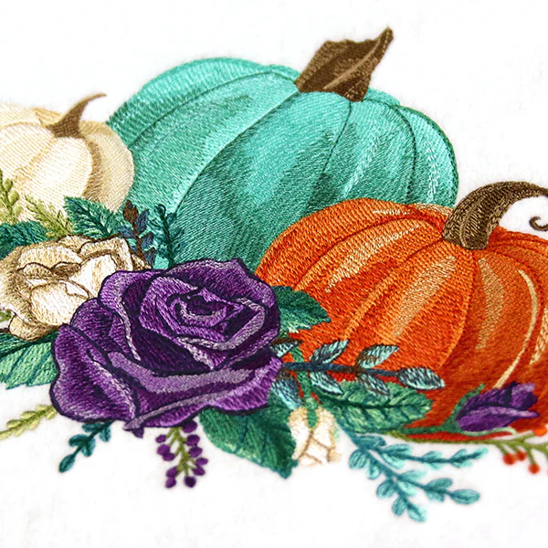 Floral Pumpkin Trio in Watercolor - Image 2