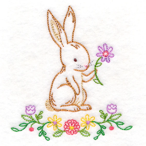 Floral Woodland Friends - Bunny (Vintage) - Image 3