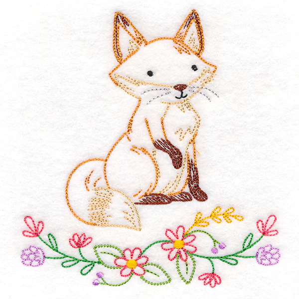 Floral Woodland Friends - Fox (Vintage) - Image 2