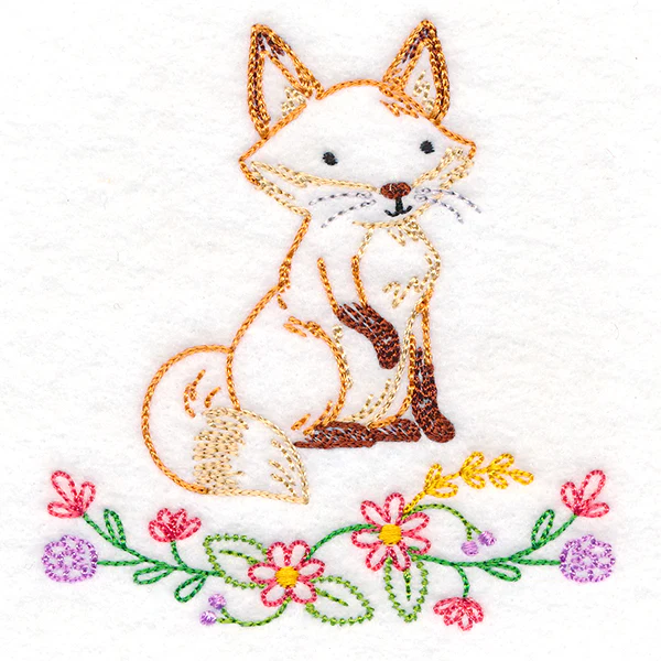 Floral Woodland Friends - Fox (Vintage) - Image 3