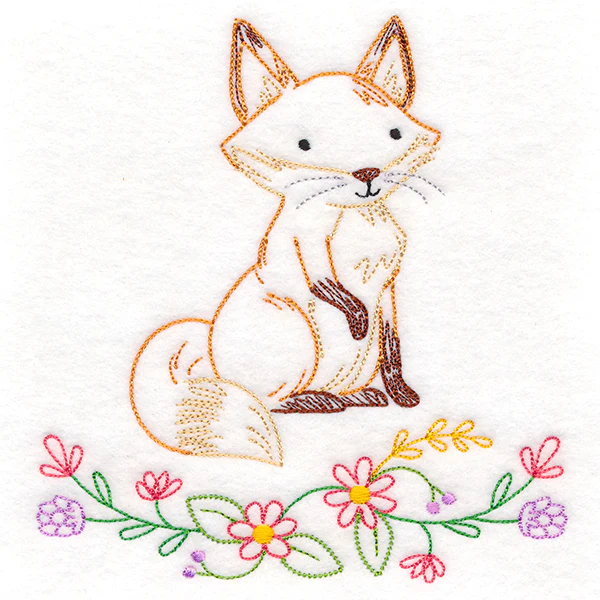 Floral Woodland Friends - Fox (Vintage) - Image 4