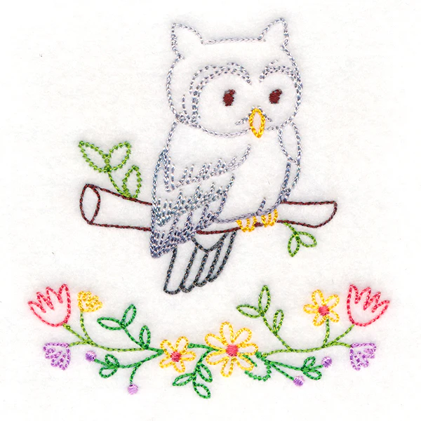 Floral Woodland Friends - Owl (Vintage) - Image 3