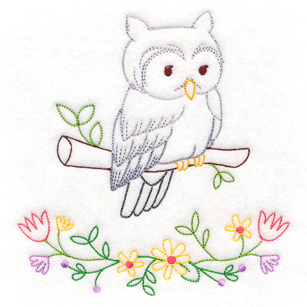 Floral Woodland Friends - Owl (Vintage) - Image 4