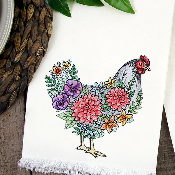 Flourishing Hen in Flowers - Image 2