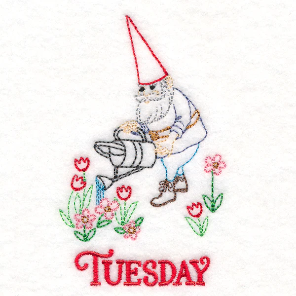 Flower Gardening Gnome on Tuesday (Vintage) - Image 2