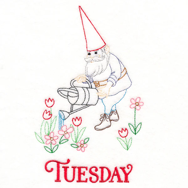 Flower Gardening Gnome on Tuesday (Vintage) - Image 3