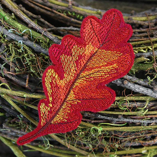 Freestanding Fabric Oak Leaf (In-the-Hoop) - Image 3