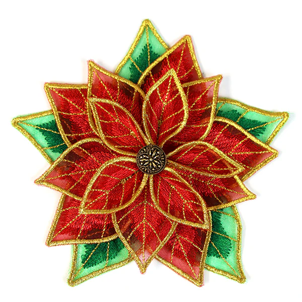 Freestanding Fabric Poinsettia (In-the-Hoop) - Image 13