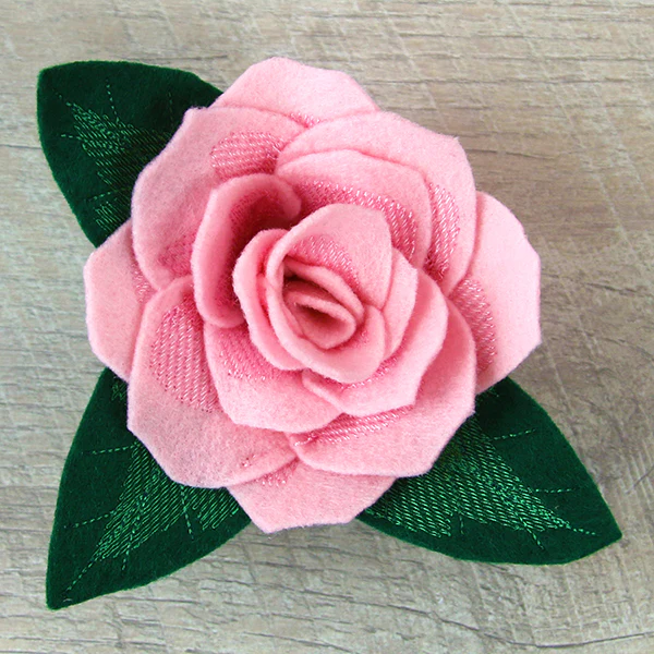 Freestanding Fabric Rose (In-the-Hoop) - Image 7