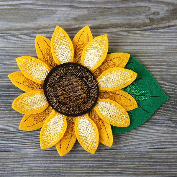 Freestanding Fabric Sunflower (In-the-Hoop) - Image 7