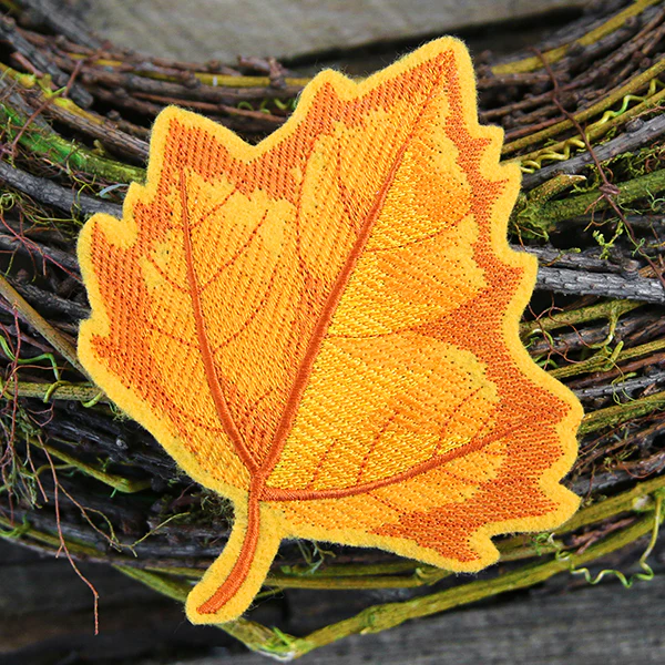 Freestanding Fabric Sycamore Leaf (In-the-Hoop)
