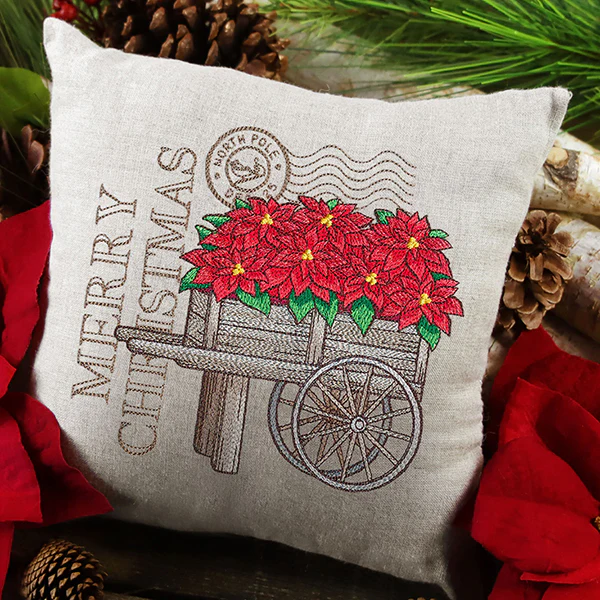 Fresh Poinsettia Cart Medley - Image 2