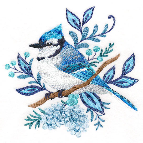 Frosted Winter Blue Jay - Image 4