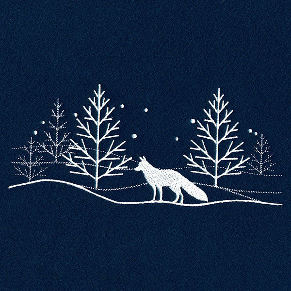 Frosty Fox Scene Border - Image 3