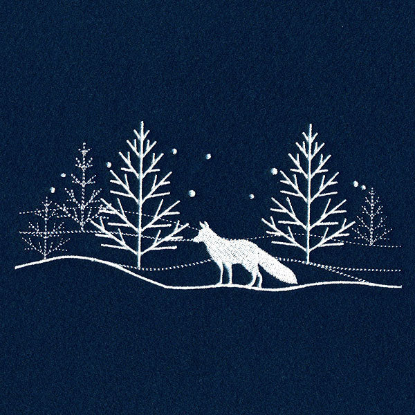 Frosty Fox Scene Border - Image 4