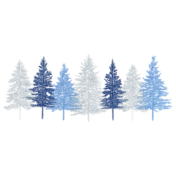 Frosty Winter Forest Border - Image 2