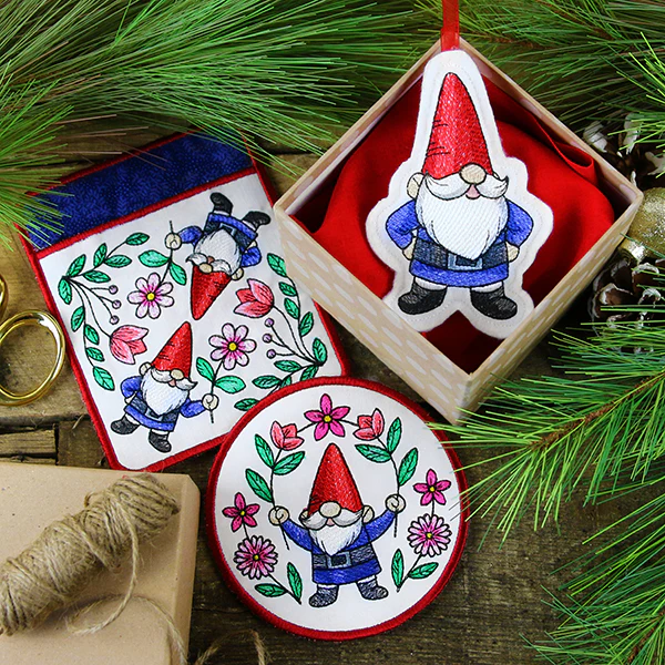 Garden Gnome Ornament (In-the-Hoop) - Image 2