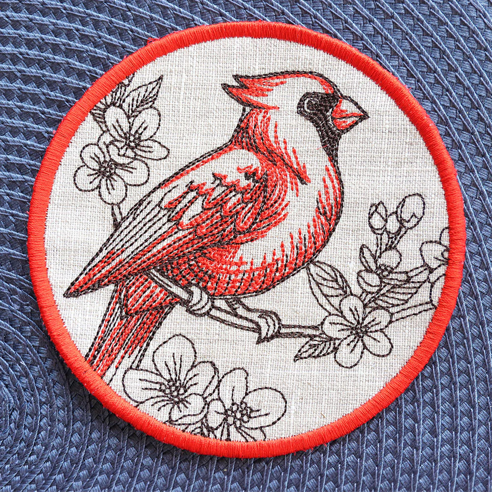 Garden of Inspiration Cardinal Coaster (In-the-Hoop)
